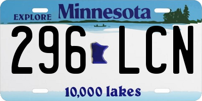 MN license plate 296LCN