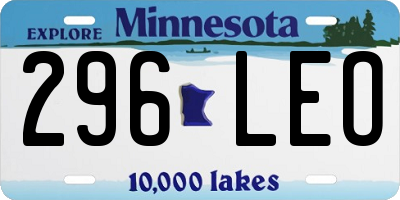 MN license plate 296LEO