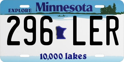 MN license plate 296LER