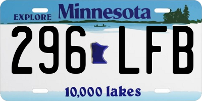 MN license plate 296LFB