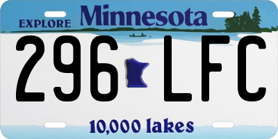 MN license plate 296LFC