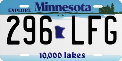 MN license plate 296LFG