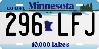 MN license plate 296LFJ