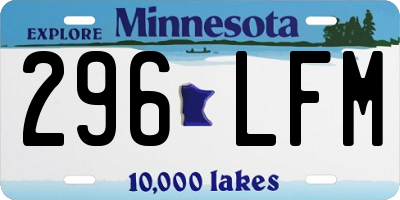 MN license plate 296LFM