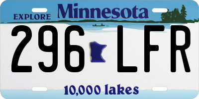 MN license plate 296LFR