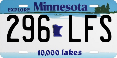 MN license plate 296LFS