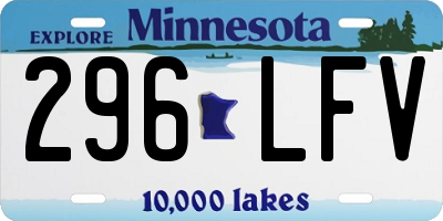 MN license plate 296LFV