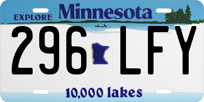 MN license plate 296LFY