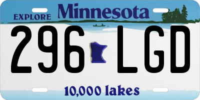 MN license plate 296LGD