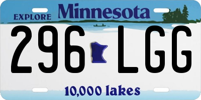 MN license plate 296LGG