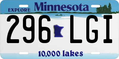 MN license plate 296LGI