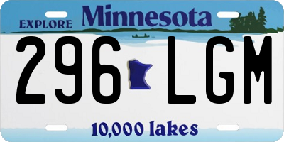 MN license plate 296LGM