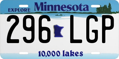 MN license plate 296LGP