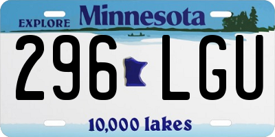 MN license plate 296LGU