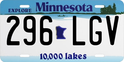 MN license plate 296LGV