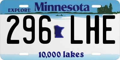 MN license plate 296LHE