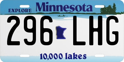 MN license plate 296LHG