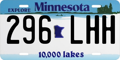MN license plate 296LHH