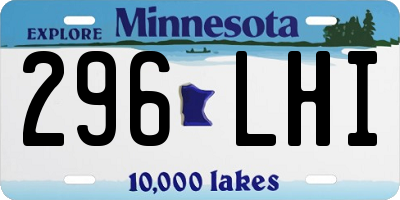 MN license plate 296LHI
