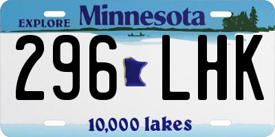 MN license plate 296LHK