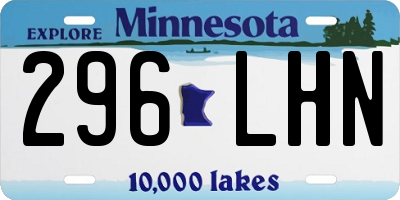 MN license plate 296LHN