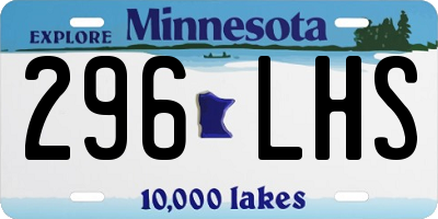 MN license plate 296LHS