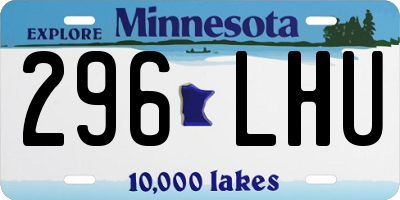 MN license plate 296LHU