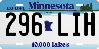 MN license plate 296LIH