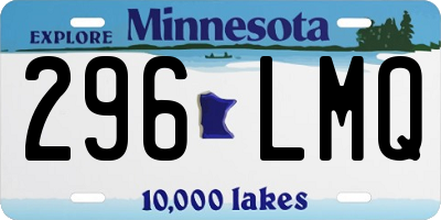 MN license plate 296LMQ