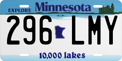MN license plate 296LMY