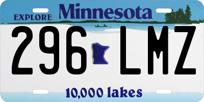 MN license plate 296LMZ