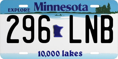 MN license plate 296LNB