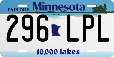 MN license plate 296LPL