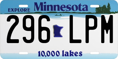 MN license plate 296LPM