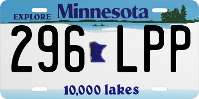 MN license plate 296LPP