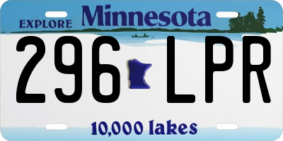 MN license plate 296LPR