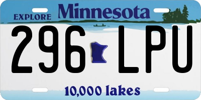 MN license plate 296LPU
