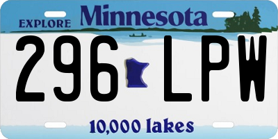 MN license plate 296LPW