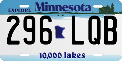 MN license plate 296LQB