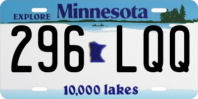 MN license plate 296LQQ