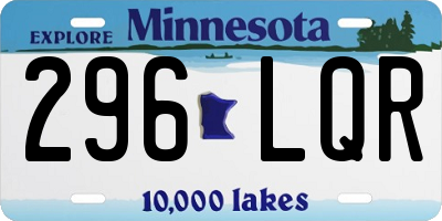 MN license plate 296LQR