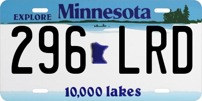 MN license plate 296LRD