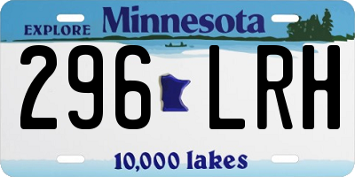 MN license plate 296LRH