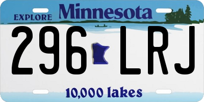 MN license plate 296LRJ