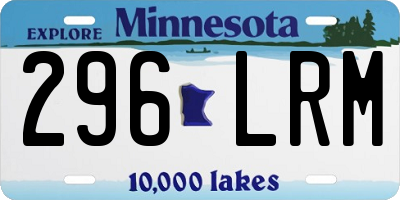 MN license plate 296LRM