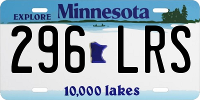 MN license plate 296LRS