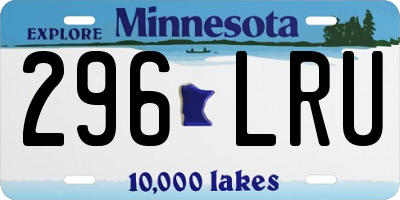 MN license plate 296LRU