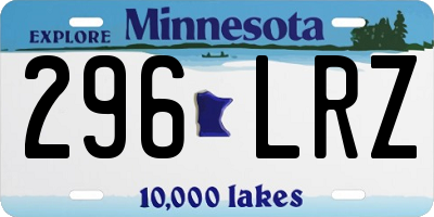 MN license plate 296LRZ
