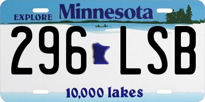 MN license plate 296LSB