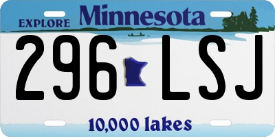 MN license plate 296LSJ